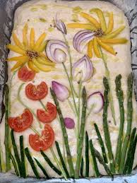 La Focaccia Prima Della Cottura In 2020 Focaccia Bread Recipe Bread Art Food Garnishes