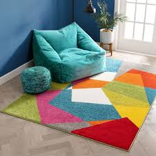 Special deals on orange rugs. Art Deco Geos Multi Cubes Yellow Orange Blue Modern Abstract Shapes Colorful 3x5 3 3 X 5 Area Rug Easy Clean Stain Fade Resistant Contemporary Art Boxes Square Geometric Thick Soft Plush