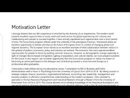 Motivation Letter For Erasmus Scholarship Motivation Letter For Masters Read Motivation Letter Youtube