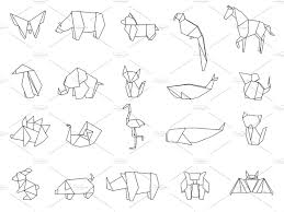 How to origami a bulldog: Origami Animal Vector Geometric Drawing Origami Art Origami Animals