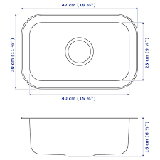 Boholmen Evier A Encastrer 1 Bac Acier Inoxydable 47x30 Cm Ikea