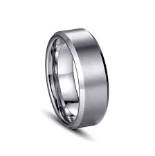 The Titan Silver Titanium Ring Is Durable Yet Lightweight Making It Ideal For Everyday Silicone Wedding Rings Mens Wedding Bands Round Halo Engagement Rings
