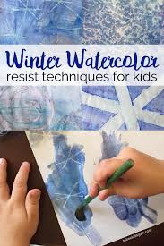 With the amount of ways to use it, this could be a really paint: Winter Watercolor Resist Techniques For Kids Creative Little Explorers