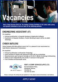 Engineering Assistant It Cyber Butlers At Rent A Comp Services Career First Engineering Butlers Assistant