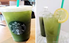 Fill cup with ice cubes, add 4 t starbuck's peach syrup (7 squirts). Starbucks Matcha Lemonade Copycat Beauty And The Beets