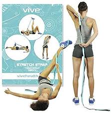 Amazon Com Vive Stretch Strap Leg Stretch Band To Improve Flexibility Stretching Out Yoga Strap Exercise An Workout Guide Improve Flexibility Yoga Strap