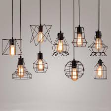 Barato Ferro Do Vintage Luz Pingente De Loft Industrial Retro Bar Vintagebedroom Iron Pendant Light Cage Pendant Light Dining Room Light Fixtures