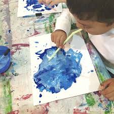 Rain And Wind Process Art For Spring Preschool Art Projects Process Art Preschool Weather Art