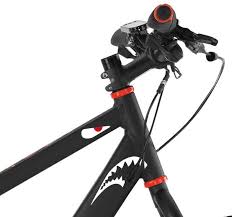 We produce custom stickers by request. Shark Face Bicycle Stickers Tenstickers