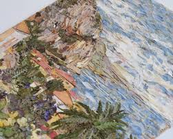 Oshibana art by tatiana berdnik, pressed flower craft, drying flower petals and leaves, pressing flowers, faded colors, japanese, pressed plants, florist. Floral Collage Anastasia Kovaleva News