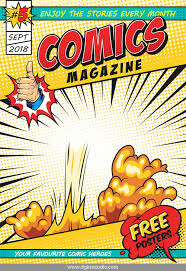 Comics Creator Pop Art Design Magazine Cover Template Create Your Own Comic