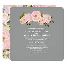Grey Blush Pink Peony Wedding Invitations Zazzle Com Peony Wedding Invitations Grey Wedding Invitations Floral Wedding Invitations