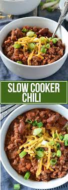 Slow Cooker Chili Mother Thyme Recipe Slow Cooker Chili Slow Cooker Chilli Crockpot Recipes Slow Cooker