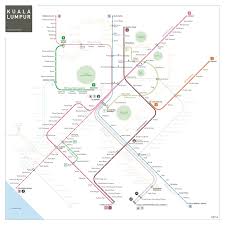 Malaysia, kuala lumpur, jalan 1/64d. Kuala Lumpur Train Mrt Lrt Monorail Map