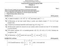 Mai jos puteti gasi modelul de subiect (si baremul) pentru examenul de bacalaureat la informatica din anul 2020 profilul stiinte ale naturii. Teste De Antrenament Pentru Bacalaureat DescarcÄƒ Subiectele Pe Care Liceenii Le Au De Rezolvat PanÄƒ Vineri La RomanÄƒ MatematicÄƒ Chimie È™i FizicÄƒ Edupedu Ro