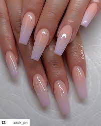 Ballerina, or coffin, nails are gorgeously elegant and beautifully sleek, and with my simple shaping guide, anyone can achieve perfection. Repost Zack Pn With Get Repost Do Love Simple Ombre Like This Set Nailpro Nailpolish Ombre Acrylic Nails Long Acrylic Nails Ombre Nail Art Designs