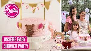 Planning a gender reveal baby shower? Baby Shower Party Organisation Und Motivtorte Sallys Welt Youtube