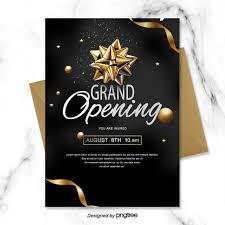 Grand Opening Poster Black Gold Invitation Template Grand Opening Invitations Shop Opening Invitation Card Gold Invitations
