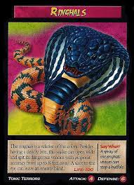 Because a ringhals cobra shoots venom into victims' eyes it's also called this. Ringhals Tcg Weird N Wild Creatures Wiki Fandom