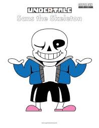 Undertale Sans The Skeleton Coloring Page Undertale Cool Coloring Pages Coloring Pages