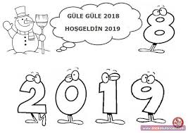 2019 Boyama Sayfasi Boyama Sayfalari Okul Oncesi Ogrenme