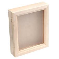 This Unfinished Wood Shadow Box Frame Is Hinged On The Front For Easy Access As A Ready To Decorate Shadowbox Fram Glass Shadow Box Wood Shadow Box Shadow Box
