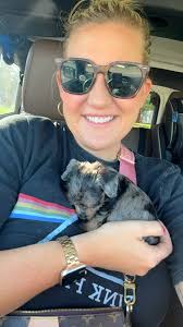 Welcoming our adorable new mini dachshund puppy, Minnie! 🐶💕 She's the  cutest little thing and totally worth the two-hour drive! 🚗😍 #PuppyLove  #MiniDachshund