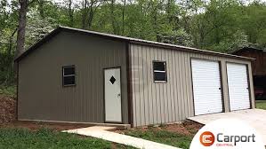 Prefab Side Entry Garage 24x36 With 2 Roll Up Doors Metal Building Prices Garage Decor Garage Design