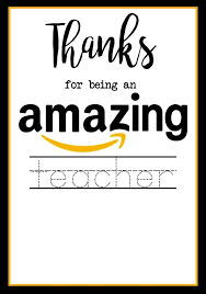 Teacher Appreciation Amazon Card Paper Trail Design Greeting Cards For Teachers Teacher Cards Teachers Day Card