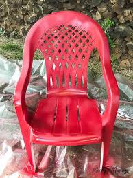 Painted chairs painted furniture chair painting paintings for sale accent chairs dining. How To Spray Paint Plastic Chairs An Easy Makeover Marty S Musings
