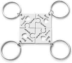 15% off with code tuesdaydeals. Jovivi 4 Pcs Best Friend Forever Heart Matching Puzzle Necklace Keychain Key Ring Split Alloy Charm Pendant Bbf Friendship Jewelry Amazon Com