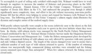 Walmart fish abuse part 1. Solved Question 1 The Wild Caught Salmons Are Priced Lo Chegg Com
