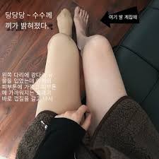 DF】여성 중반 두꺼운 레깅스 가을 겨울 레깅스 맨발 다리 아티팩트 여성 누드 느낌 살색 압력 얇은 다리 팬티 자연 피부 미용 - 바지  | 쿠팡