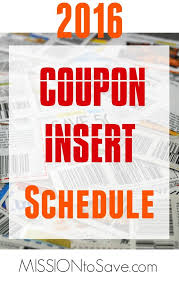 2016 Coupon Insert Schedule Find Savings In Your Sunday Newspaper Coupon Inserts Coupons Couponing For Beginners