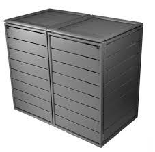 Mulltonnenbox Grau Aluminium 2er 120l Mit Klappdach Classic Mulltonnenbox Mulltonnenverkleidung Aluminium