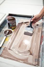 Fireplace Restyle An Antiquing Glaze How To Guide Mango Reclaimed Glazed Kitchen Cabinets Antiquing Glaze Distressed Kitchen Cabinets