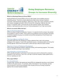Using Employee Resource Groups To Increase Diversity