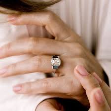 Large asscher cut diamond engagement ring the amber ring is a retro engagement ring circa 1945! Pin On Engagement Rings Inspired By Instagram