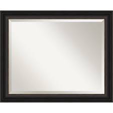 The mirror is easy to hang with included hardware and illustrated installation instructions. 32 X 26 Trio Oil Rubbed Framed Bathroom Vanity Wall Mirror Bronze Amanti Art Target