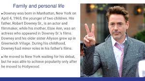 Robert Downey Jr Online Presentation