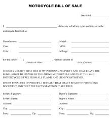 The boat bill of sale is a legal form that handles the transfer of a vessel between a buyer and seller. Free Printable Motorcycle Bill Of Sale Form Generic