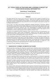 Pdf Ict Tools Used In Teaching And Learning Concept Of Function In School Mathematics
