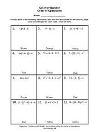 Worksheet will open in a new window. Order Of Operations Color By Number Freebie Distance Learning Tpt