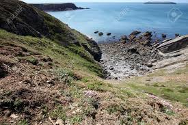 Looking Down The Cliff Edge To A Rocky Beach Stock Photo Picture And Royalty Free Image Image 13640021