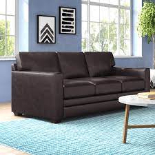 We love furniture that does double duty. Carleton 81 Genuine Leather Square Arm Sofa Bed Arcoh