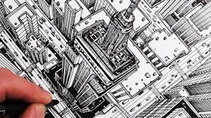 How To Draw The Empire State Building In 1 Point Perspective Youtube Empire State Building Drawing 1 Point Perspective Online Drawing Course