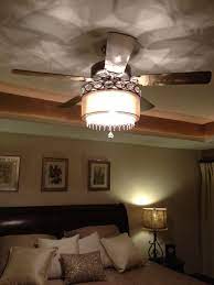 Attached A Chandelier To The Bottom Of My Ceiling Fan To Give My Bedroom A Little Glitz Ceiling Fan Chandelier Fan Ceiling Fan Chandelier