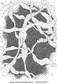 Abstract Drawing With Long Strings Crossing A Void With Cross Hatching By Squirrell Via Shutterstock Abstract Drawings Drawings Cross Hatching