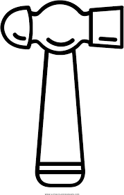 The most common uses are for driving nails, fitting parts, and breaking up objects. Ball Peen Hammer Coloring Page Martillo De Bola Dibujo 1000x1000 Png Clipart Download