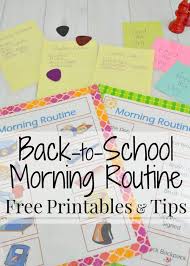 Back To School Morning Routine Printables Organized 31